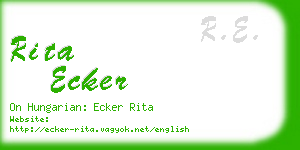 rita ecker business card